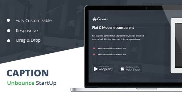 Download Caption Flat Startup Landing Page Nulled 