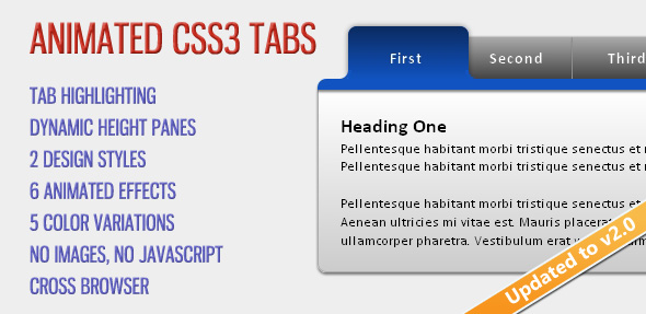 Download Animated CSS3 Tabs Nulled 