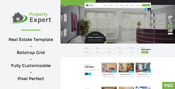 [Download] Property Expert – Real Estate PSD Template 