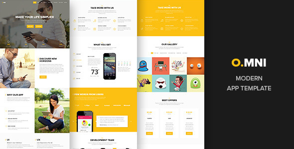 Download Omni – onepage app template Nulled 