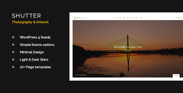 Download Shutter – Photography & Art WordPress Theme Nulled 