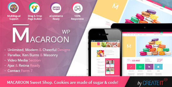 Download Macaroon Sweet Shop – Colorful WooCommerce Theme Nulled 