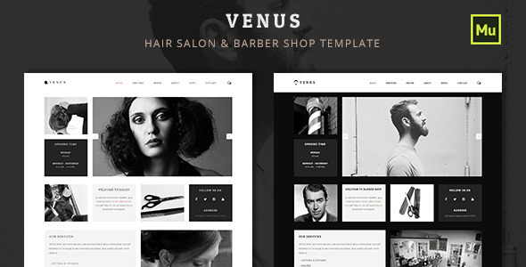 Download  Venus – Hair Salon & Barber Shop Template Nulled 
