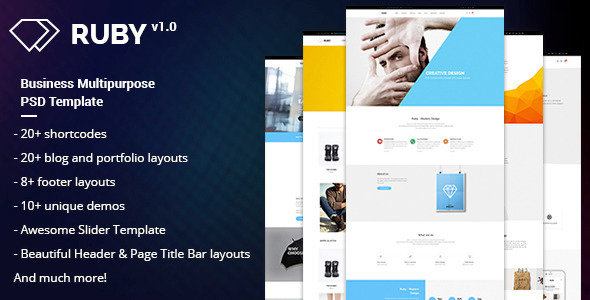 Download RUBY –  Business Multipurpose PSD Template Nulled 