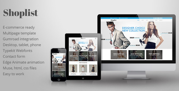 Download Shoplist – eCommerce Muse Template  Nulled 