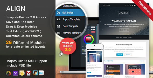 Download AlignMail – Responsive Email + TemplateBuilder Nulled 