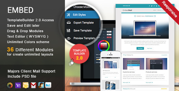 Download EmbedMail – Responsive E-mail Template Nulled 