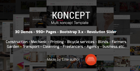 Download Koncept – HTML5 Multi-Concept Template Nulled 