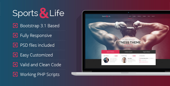 [Download] Sports&Life – Gym & Fitness HTML Template 