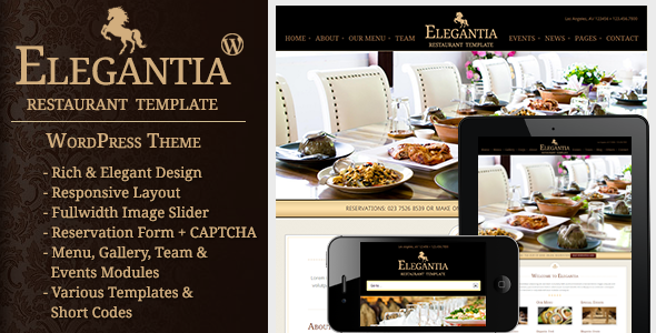 Download Elegantia – Restaurant and Cafe WordPress Theme Nulled 