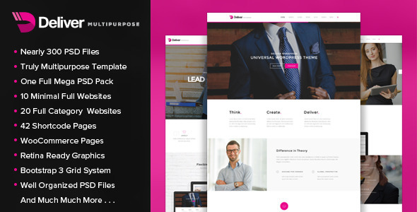 Download Deliver – Multipurpose PSD Template Nulled 