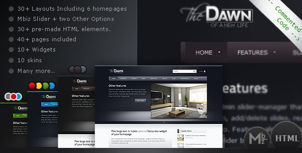 Download theDawn Premium All-in-one HTML Theme Nulled 