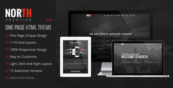 Download North – One Page Parallax Theme Nulled 