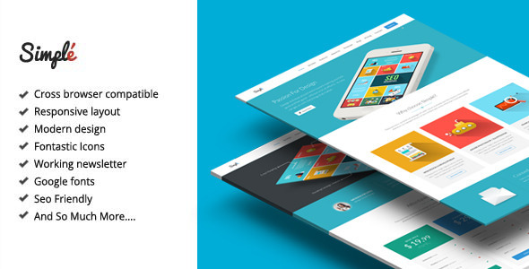 Download Simple – Responsive Landing Page Template Nulled 