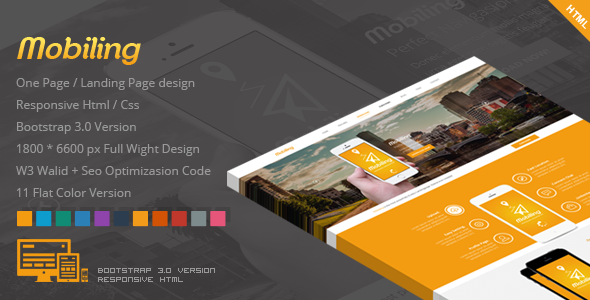 Download Mobiling – One Page App Landing Page Nulled 