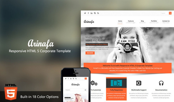 Download  ArinaFA Responsive HTML 5 Corporate Template Nulled 