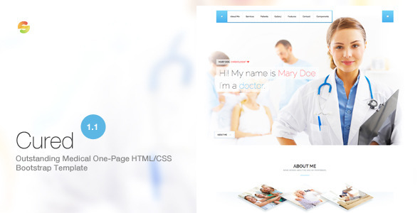 Download Cured – Medical One Page Bootstrap HTML/CSS Template Nulled 
