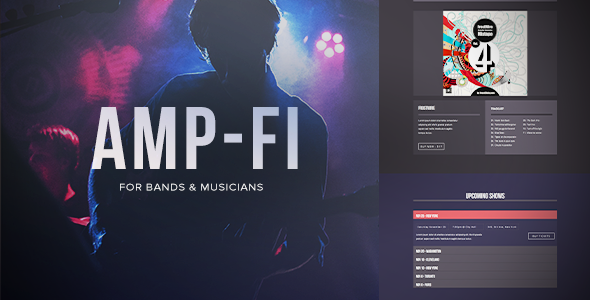 Download AMP-FI / Music Band Muse Template for Musicians & Producers Nulled 