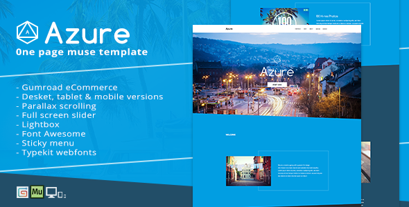 Download Azure – Pure Blue Muse Template for Portfolios & Creatives Nulled 