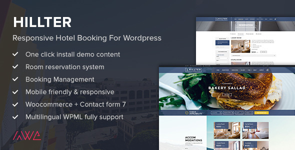Download Hillter – Responsive Hotel Booking for WordPress Nulled 