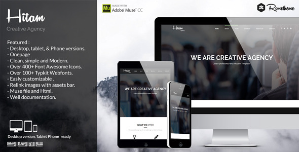 Download Hitam Onepage Muse Template Nulled 