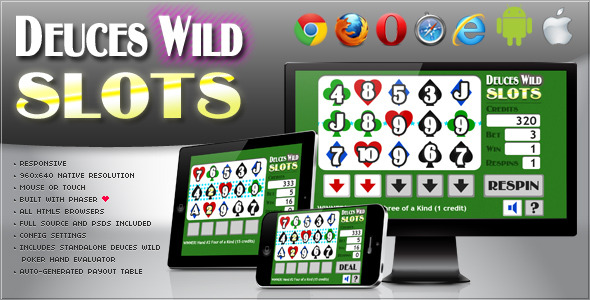 Download Deuces Wild Slot Machine – HTML5 Game Nulled 