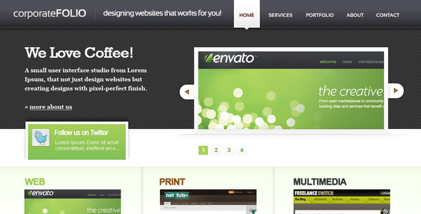Download corporate Folio HTML Template Nulled 
