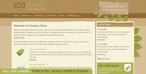 Download Eco Enviro – HTML Nulled 