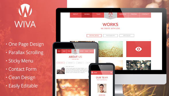 Download Wiva – One Page Parallax Muse Template Nulled 