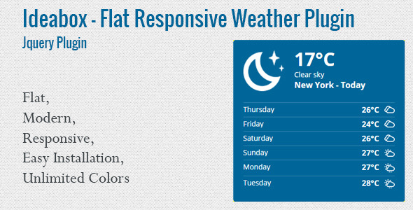 Download Ideabox – Flat Responsive Weather Plugin Nulled 