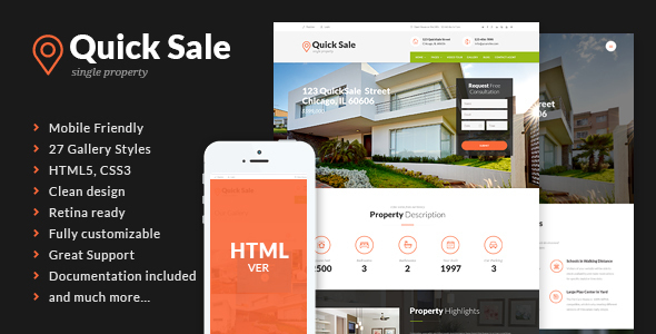 Download Quick Sale – Real Estate HTML Theme Nulled 