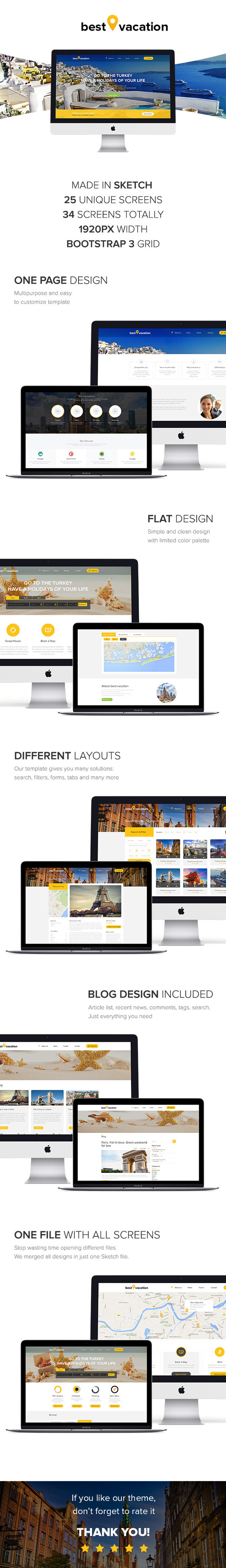 Download Best Vacation – Holiday Web Sketch Template Nulled 