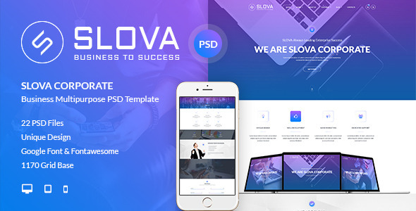 Download Slova – Corporate PSD Template Nulled 
