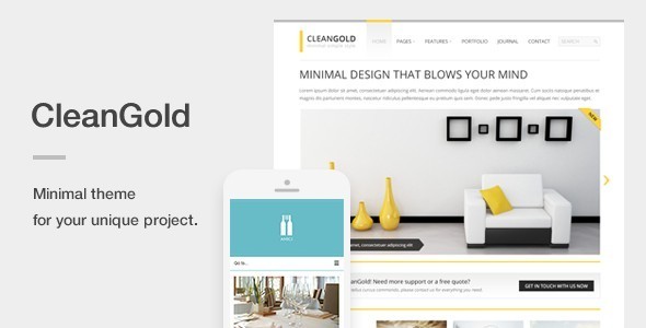 Download CleanGold – A Minimal Responsive WordPress Theme Nulled 
