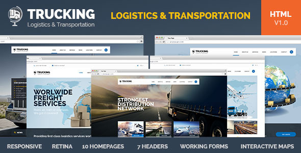 Download Trucking-Transportation & Logistics HTML Template Nulled 
