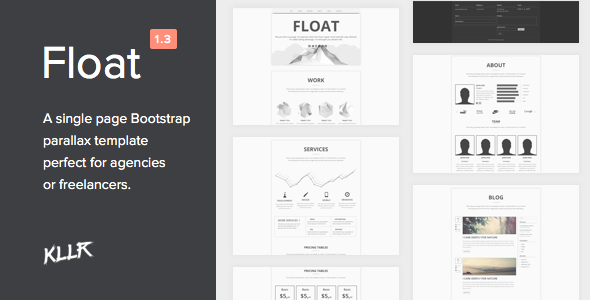 Download Float – Responsive Bootstrap Single-Page Template Nulled 