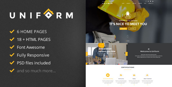 Download Uniform – Building & Construction HTML Template Nulled 