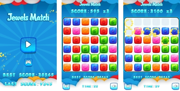 Download Jewels Match – HTML5 Game + Mobile + AdMob (Construct 3 | Construct 2 | Capx) Nulled 