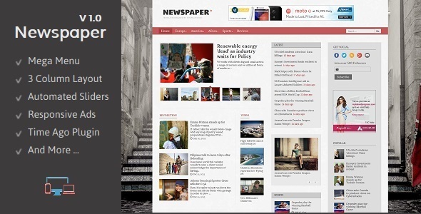 Download Newspaper – Responsive Blogger Template Nulled 