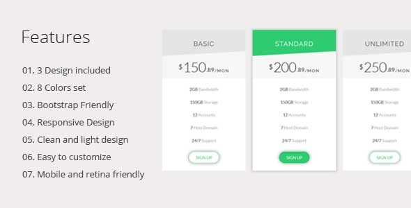 Download Generic Pricing Table Nulled 