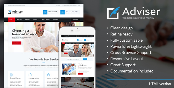 Download Adviser | Finance & Accounting HTML Theme Nulled 