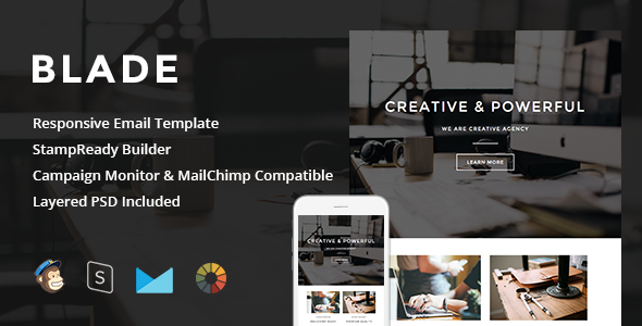 Download Blade – Responsive Email + StampReady Builder Nulled 