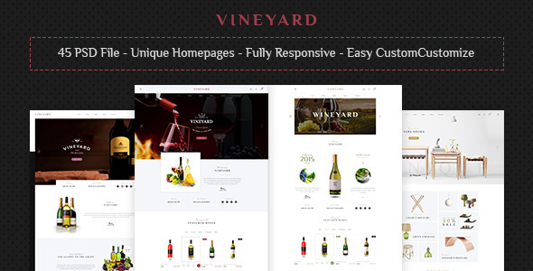 Download VINEYARD – E-Commerce and Blog PSD Theme Nulled 