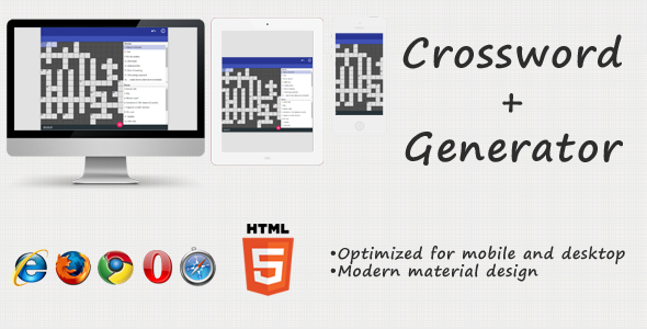 Download HTML5 Crossword + Generator Nulled 