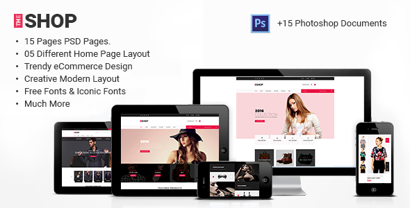 Download The Shop | e-commerce PSD Template Nulled 