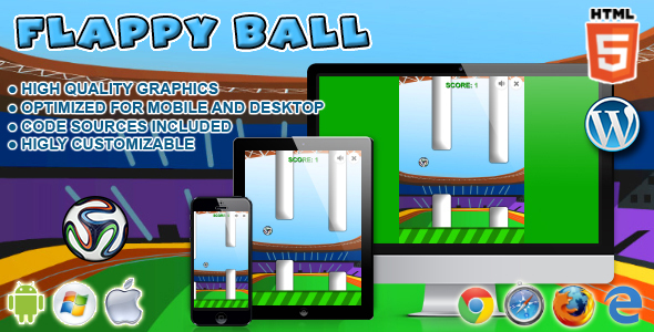Download Flappy Ball – HTML5 Game Nulled 