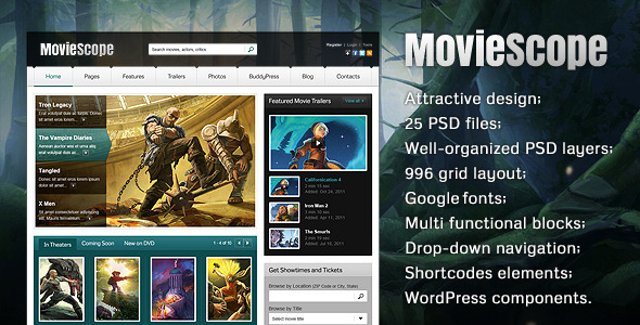 Download MovieScope PSD Template Nulled 