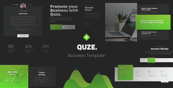 [Download] QUZE. — Business PSD Template 
