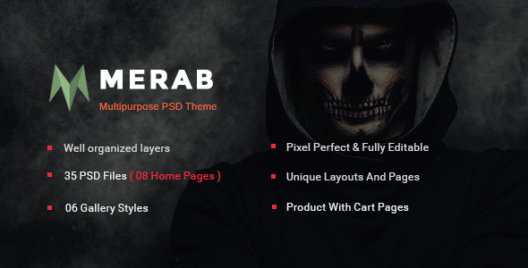 [Download] Merab – Creative Multipurpose PSD Template 