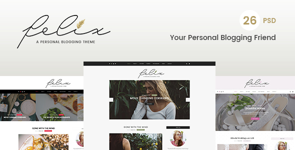 Download Felix – Personal Blogging PSD Template Nulled 